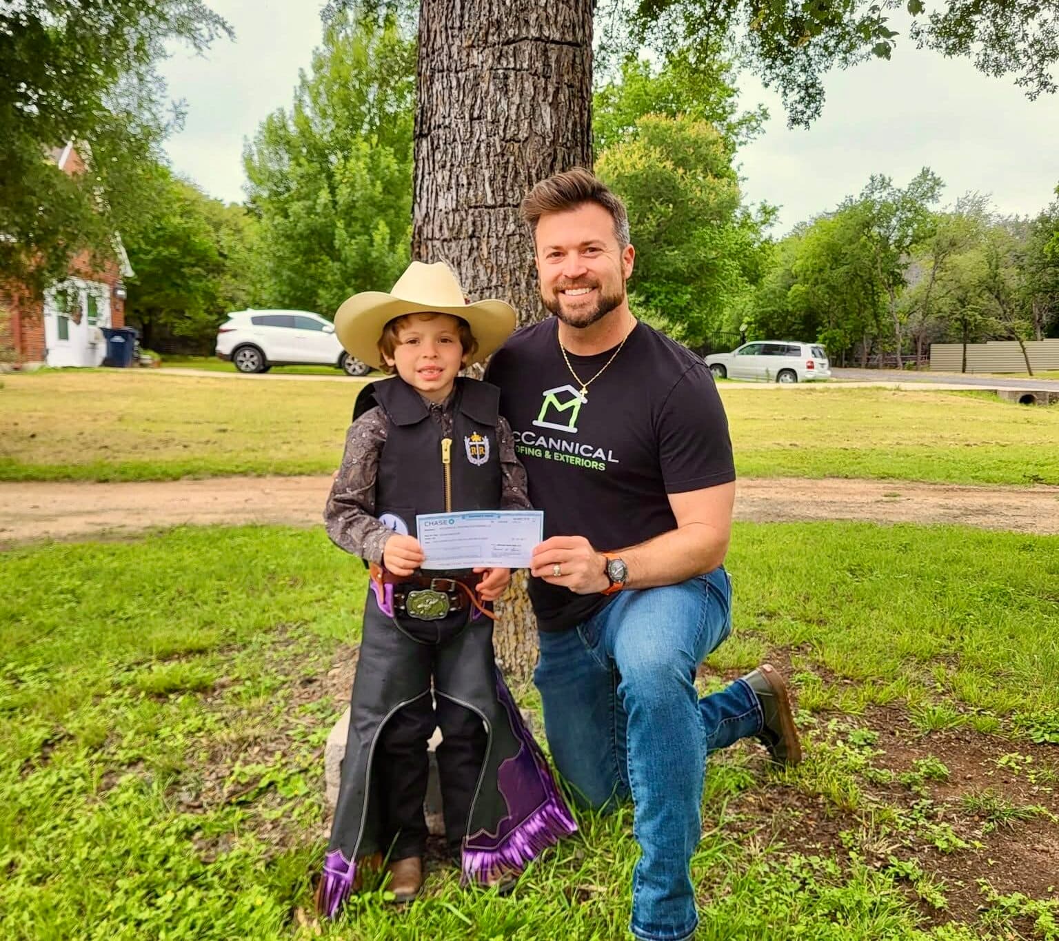McCannical Roofing & Exteriors Is Proud to Sponsor Liberty Hill's Own Quinten — Youth Mutton Busting Rodeo Rider